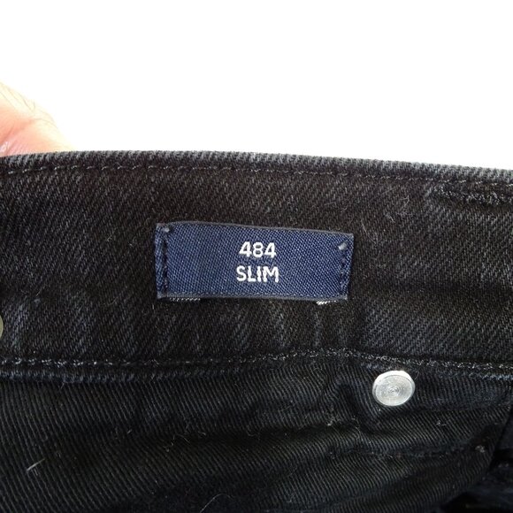 J Crew 484 Slim Black Skinny Jeans Men Size 32 x 34 Denim Zipper Fly Casual - Picture 6 of 14